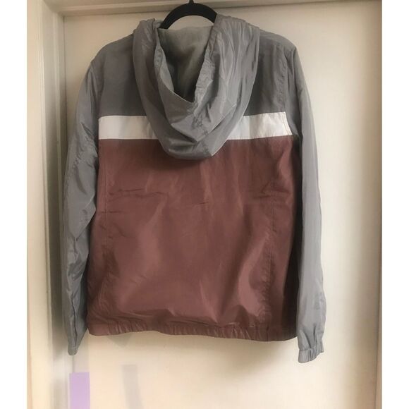 NWT~Madden Girl Dusty Rose~Gray~White Colorblock All Weather Jacket Sz L - Picture 4 of 4